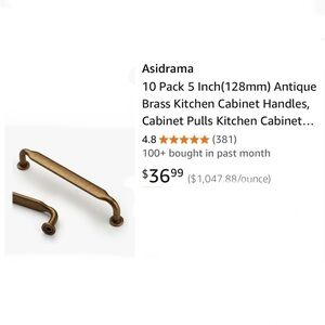 Antique Brass Kitchen Cabinet Handles